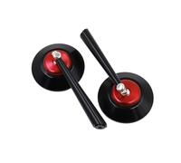 Motorcycle Rearview Mirror Universal 8mm/10mm CNC Aluminum Multicolor Round Motorcycle Rear View Mirror Motorbike Side Mirrors(Red)