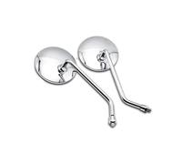 Motorcycle Rearview Mirror Universal ABS 10MM Motorcycle Rearview Mirrors Round Chrome Mirror Motorbike Bar End Mirrors