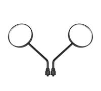 Motorcycle Rearview Mirrors 1 Pair Black Motorcycle Scooter Mirrors Universal Rear View 8mm 10mm Round Oval Convex Mirror Accessories
