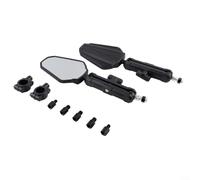Motorcycle Rearview Mirrors 2pcs Folding Adjustable Side Mirror Set ABS Aluminum Black Fitment for Honda for suzuki for kawasaki