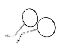 Motorcycle Rearview Mirrors, 8mm Round Bar End, Chrome, Left and Right Side Adjustable, for Chopper Scooter