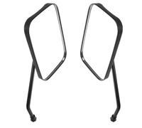 Motorcycle Rearview Mirrors Black Plastic Glass Wide Field View