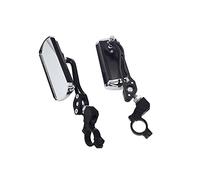 Motorcycle Rearview Mirrors Expanded Motorcycle & Bicycle Rear View Mirror Reflector Rectangle Wide Angle Horizon With Holder(2)