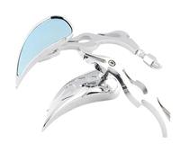 Motorcycle Rearview Mirrors Extension Customized Chrome Plated Tear Drop Rearview Mirror 8MM 10MM Adapter, Suitable(2)