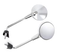 Motorcycle Rearview Mirrors Motorcycle Back View Mirror Electric Bicycle Chrome Rearview Mirrors Moped Side Mirror 8mm Round Motorbike Rearview Mirror Accessories