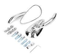 Motorcycle Rearview Mirrors Skull Teardrop Design 8mm 10mm Thread Aluminium Fit 2 Pieces