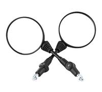 Motorcycle Rearview Mirrors Universal 10mm EVGATSAUTO 2Pcs Round Convex Glass Side Mirrors Folding Handlebar Replacement for Motorbike Scooter KLX250 KL250