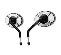 Motorcycle Rearview Mirrors Universal 8mm Black ABS Shell And Glass Mirror Motorcycle Rear View Side Mirrors