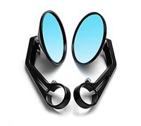 Motorcycle Rearview Mirrors Universal Motorcycle Accessories With 7/8 Inch CNC Smoke Blue Mirrors