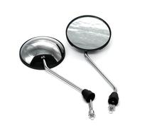 Motorcycle Rearview Mirrors Universal Round Motorcycle Rear View Mirrors Moped Scooter Motorbike Si Mirror Clockwise 8mm 360 Gree Convex Motorbike Rear View(Silver)