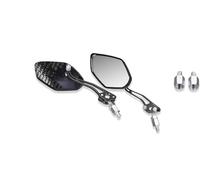 Motorcycle Rearview Side 1Pair Universal Motocycle Rear View Adjustable Side Mirrors For Handlebars Aluminum Flame Pattern With 8mm/10mm Screws Motorcycle Mirror(Snake pattern)