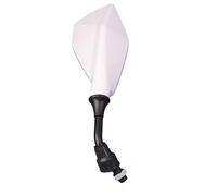 Motorcycle Rearview Side 1pcs Motorcycle Rearview Mirror Replacement Parts Scooter E-bike Reversing Auxiliary Mirror Modified Accessories Motorcycle Mirror(White)