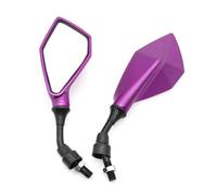 Motorcycle Rearview Side 2pcs 10mm Motorcycle Rearview Mirrors Wide Angle Adjustable Bicycle Bike Handlebar Side Flexible Rear View Mirror Motorcycle Mirror(PURPLE)