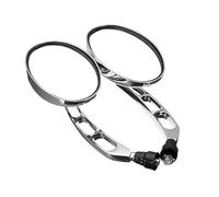 Motorcycle RearView Side Mirror For Ducati Monster 696 797 821 Hypermotard 950 Handlebar Mounting Convex Rear View Mirror(Chrome)