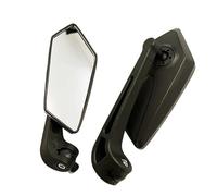 Motorcycle Rearview Side Motorcycle Rear View Mirror Reflector 360 ° Adjustable Rotatable Handlebar Wide Angle Electric Bike Scooter Back Sight Rearview Motorcycle Mirror(White glass)