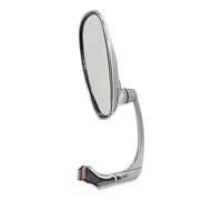 Motorcycle Rearview Universal 8mm-10mm Motorcycle Side Rearview Mirror HD Electroplating Oval Pebble Shape Rear View Mirror(Black)