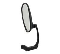 Motorcycle Rearview Universal 8mm-10mm Motorcycle Side Rearview Mirror HD Electroplating Oval Pebble Shape Rear View Mirror(Silver)
