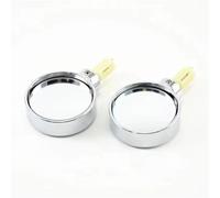 Motorcycle Rearview Universal Pair Motorcycle Rearview Side Mirrors Chrome Plated Black 22mm Handle Bar End Motor Motorcycle Bar End Mirrors(Plating)