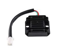 Motorcycle Rectifier, 4 Wires with 4 Pins 12V Regulator/Rectifier Powersports Alternator Rectifiers Replacement Universal for 150-250CC Motorcycle Motorbike Scooter Moped ATV (Black)