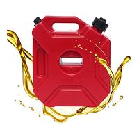 Motorcycle Red 5L Fuel Tank Plastic Petrol Car Spare Container Petrol Tanks Canister with Bleeder Valve,Polyethylene Plastic Heat-Resistant, Compression-Resistant,Travel