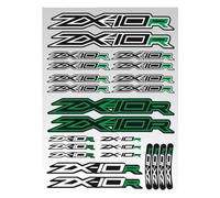 Motorcycle Reflective Waterproof Sticker with Logo Body Fuel Tank Tail Box Decals Stickers for ZX-10R ZX10R ZX10r (Color : Green)