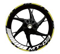 Motorcycle Reflective Wheel Rim Stripe Sticker Front Rear Full Set Decal for Yamaha MT-03 MT 03 Mt03 2020-2022 Rim Decal(Color2)