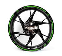 Motorcycle Reflective Wheel Rim Stripe Sticker Front Rear Full Set Decal for Yamaha MT 07 2020 2021 Wheel hub Sticker(Color1)