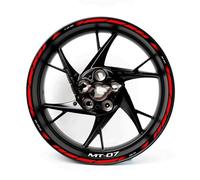 Motorcycle Reflective Wheel Rim Stripe Sticker Front Rear Full Set Decal for Yamaha MT 07 2020 2021 Wheel hub Sticker(Color10)