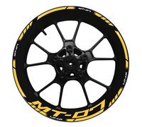 Motorcycle Reflective Wheel Rim Stripe Sticker Front Rear Full Set Decal For Yamaha MT07 MT 07 MT-07 2022 Wheel hub sticker(Color25)