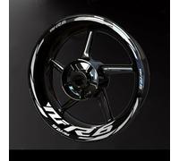 Motorcycle Reflective Wheel Rim Stripe Sticker Front Rear Full Set Decal for Yamaha YZF R6 2017-2022 Rim Decal(Color14)