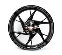 Motorcycle Reflective Wheel Rim Stripe Sticker Front Rear Full Set Decal Product for Yamaha MT 07 2020 2021 Rim Decal(Color7)