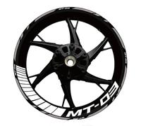 Motorcycle Reflective Wheel Rim Stripe Sticker Front Rear Full Set for Yamaha for MT-03 2020 2021 2022 Protection Decals(Color25)