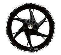 Motorcycle Reflective Wheel Rim Stripe Sticker Front Rear Full Set for Yamaha for MT-03 2020 2021 2022 Protection Decals(Color19)