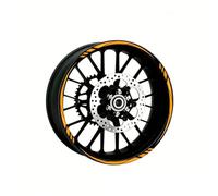 Motorcycle Reflective Wheel Rim Tape Strips for Honda CB500X Travel Edition (2021),Waterproof Inner Rim Decals Night Riding Visibility Pre-Curved Stickers,1 Set,Orange