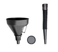 Motorcycle Refueling Funnel - 2-Piece Flexible Spout Extension with Mesh Filter, Multi-Purpose Oil Change Funnel for Cars & Trucks, Spill-Proof Engine Oil & Coolant Filling Tool ABS
