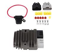 Motorcycle Regulator Rectifier FH020AA | 50A Highest Universal Voltage Regulator for 2 & 3 Wire Systems | Overheat Protection Charging System Upgrade Kit | Aluminum Housing, 326g