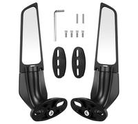 Motorcycle Replacement Wing Fin Rear View Mirror Adjustable Black
