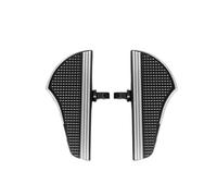 motorcycle rest pegs 1 Pair Of Motorcycle Rear Defiance Footrests Male Footrests For Touring Electra Glide Dyna Road Foot Pedal, Non-slip(Chrome and Black)
