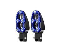 motorcycle rest pegs Motorcycle Accessories Non-slip Foot Pedal Foot Pedal Suitable For Motorcycle Road Pedal, Adjustable Angle Road Pedal(Blue (pair))