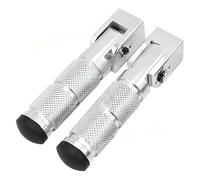 Motorcycle Rest Pegs Pedals Motorcycle Rear Foot Pedal Foldable Rear Foot Pedal Motorcycle Pedal, Rest Pedal Motorcycle Road Foot Pedal, Non-slip Foot Pedal(Sliver)