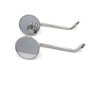 Motorcycle Retro Rearview Mirrors 8/10mm Cafer Racer Round Motorbike Scooter Convex For PIAGGIO For VESPA MP3 500 GTS 300 For Sprint S 150 CRRYUQWWM(Chrome)