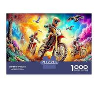 Motorcycle Ride 1000 Pcs Jigsaw Puzzle Bundle: Ultra Difficult Challenge Motocross Race for After-school Puzzle Activity, A Puzzle for Serious Puzzlers 52x38cm/1000pcs