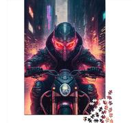 Motorcycle Ride through Paper Jigsaw Puzzles 1000 Pieces Jigsaw Creative Rectangular Large Family Puzzle Game Artwork for Adults Teens 1000pcs (38x26cm)