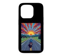 Motorcycle Rider Solitary Highway Sunset Freedom Case for iPhone 15 Pro
