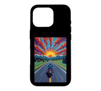 Motorcycle Rider Solitary Highway Sunset Freedom Case for iPhone 16 Pro