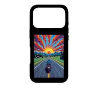 Motorcycle Rider Solitary Highway Sunset Freedom Case for iPhone 17 Pro