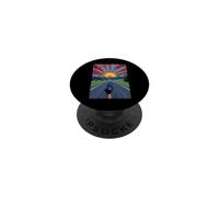 Motorcycle Rider Solitary Highway Sunset Freedom PopSockets Adhesive PopGrip
