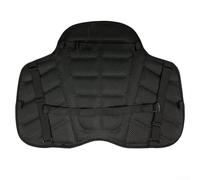 Motorcycle riding seat with vibration reduction gel, breathable seat cushion design to keep dry, anti slip bottom and double layered cross straps for a secure fit during riding