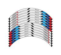 motorcycle rim Decals 12 Pcs Motorcycle Wheels Stickers stripe Reflective Decorative protection Rim tire decals sticker For B-M-W F900R f900 r (Color : Black)