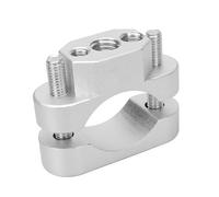 Motorcycle Riser Blocks Universal 22-32mm Motorcycle Handlebar Bumper Mount Bracket Holder Clamp for Spotlight Fog Turn Signal Lights Motor(Sliver x2)